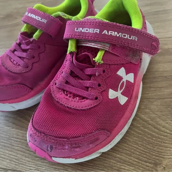 Under Armour Assert 10 AC Running Shoes Toddler Girls Size 11K Pink Lime - Picture 9 of 11